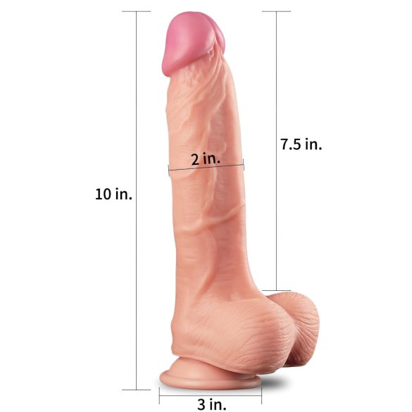 Lovetoy Nature Cock - Doppelschicht Echt-Dildo - 25cm (natur)