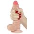 Lovetoy Sliding-Skin - doppelter Dildo - 18cm (natur)