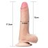 Lovetoy Sliding-Skin - doppelter Dildo - 18cm (natur)