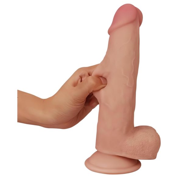 Lovetoy Sliding-Skin - zweischichtiger Dildo - 21cm (natur)
