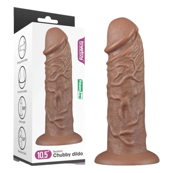 Lovetoy Chubby - Natürlicher Saugnapf-Dildo, 25 cm