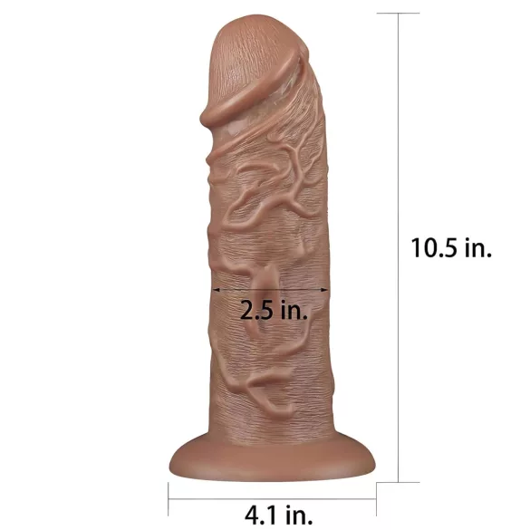 Lovetoy Chubby - Natürlicher Saugnapf-Dildo, 25 cm