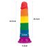 Lovetoy Prider - lebensechtes Dildo - 19cm (Regenbogen)