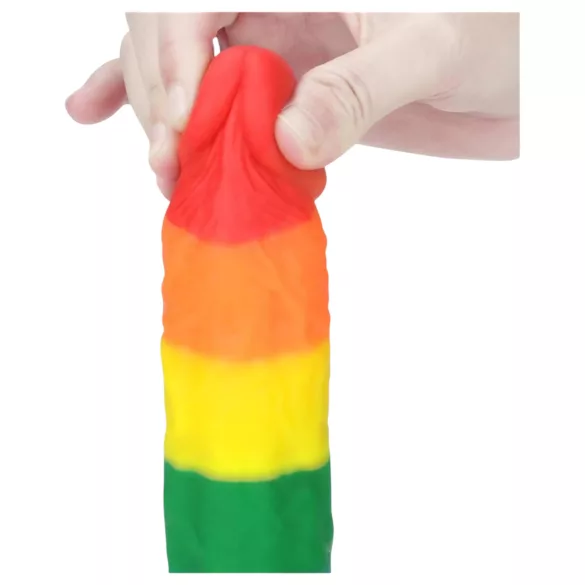 Lovetoy Prider - realistischer Silikon-Dildo - 19cm (Regenbogen)