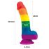 Lovetoy Prider - realistisch Silikondildo - 19cm (Regenbogen)