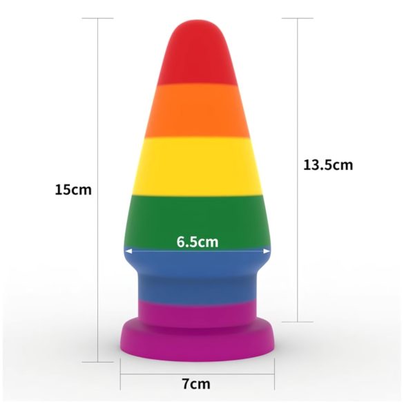 Lovetoy Prider - Regenbogen Analplug - 15 cm