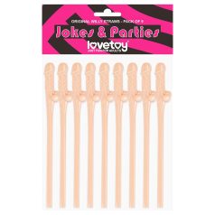 Lovetoy - Realistischer Penis-Trinkhalm (Natur)
