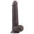 Lovetoy Sliding-Skin - zweischichtiger Dildo - 23cm (braun)