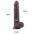 Lovetoy Sliding-Skin - zweischichtiger Dildo - 23cm (braun)