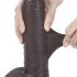 Lovetoy Sliding-Skin - zweischichtiger Dildo - 23cm (braun)