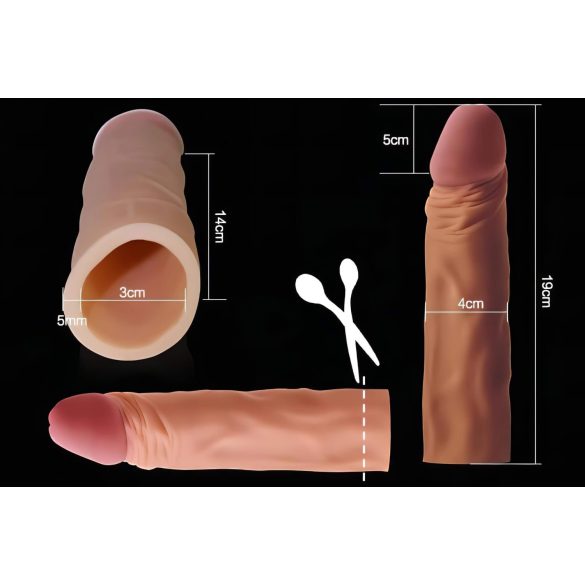 Lovetoy Pleasure X-tender - Penishülle - 19cm (natur)