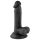 Mr. Rude - Saugnapf, lebensechter Dildo mit Hoden - 17cm (schwarz)