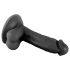 Mr. Rude - Saugnapf, lebensechter Dildo mit Hoden - 17cm (schwarz)