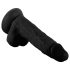 Mr. Rude - realistischer Dildo mit Saugnapf und Hoden - 19cm (schwarz)