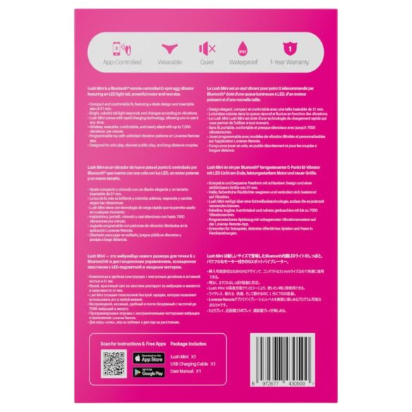 Lovense Lush Mini - Intelligentes Vibro-Ei (Pink)