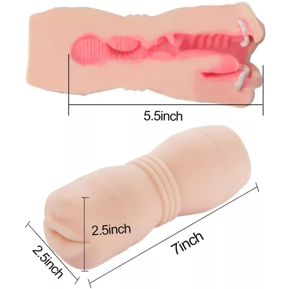 Tracy's Dog Cup - lebensechter Mund-Masturbator mit Zähnen (hautfarben)