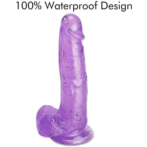 Tracy's Dog Jelly 8 - Saugnapf-Dildo mit Hoden (Lila)