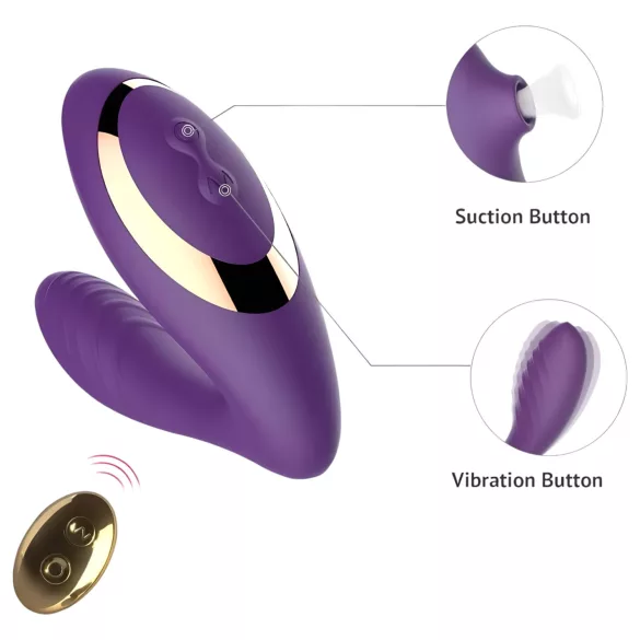 Tracy's Dog 2 - 2in1 Luftwellen-Vibrator (Lila)