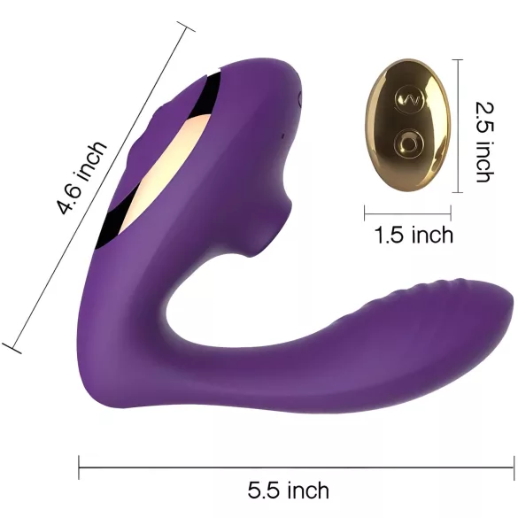 Tracy's Dog 2 - 2in1 Luftwellen-Vibrator (Lila)