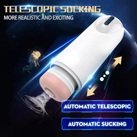 Leopard - Auf-Ab Vibrationsmasturbator (weiß)