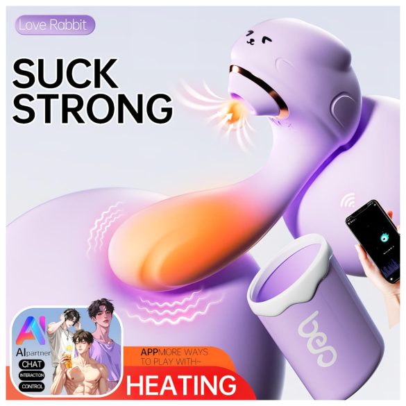 Leopard - Saug- und Vibrationsvibrator (Lila)