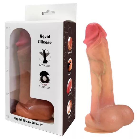 FeelSkin - ultra-realistischer Dildo (natur, 21 cm)