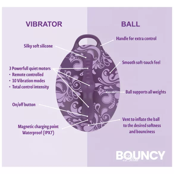 Bouncy Bliss Classic - aufblasbares Kissen-Vibrator (lila)