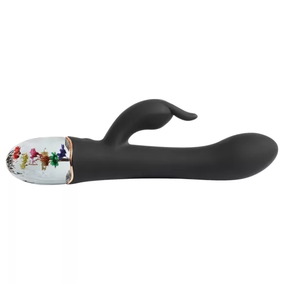LOVISS Flower - Klitorissauger mit G‑Punkt-Vibrator (schwarz)