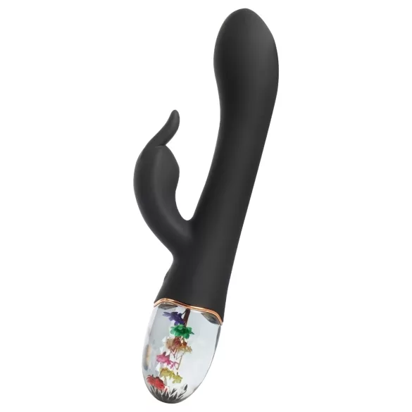 LOVISS Flower - Klitorissauger mit G‑Punkt-Vibrator (schwarz)