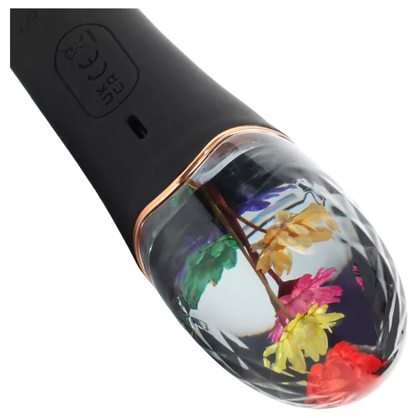LOVISS Flower - Klitorissauger mit G‑Punkt-Vibrator (schwarz)