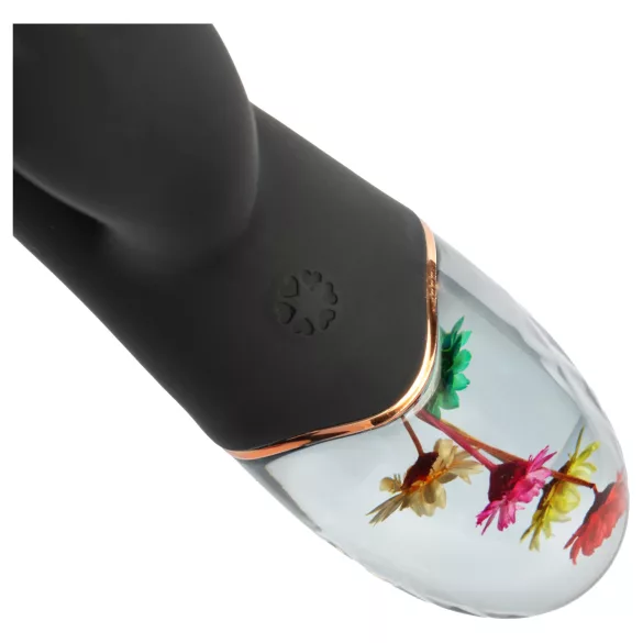 LOVISS Flower - Klitorissauger mit G‑Punkt-Vibrator (schwarz)