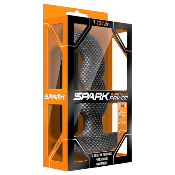 Blush Spark - wasserdichter Analvibrator (schwarz)