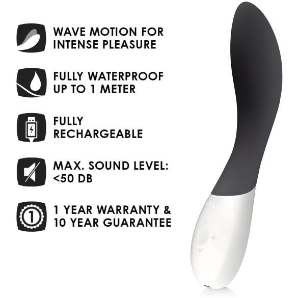 LELO Mona Wave - Wasserdichter G-Punkt Vibrator (schwarz)