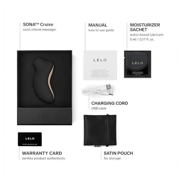 LELO Sona Cruise - Schallwellen-Klitorisstimulator (schwarz)
