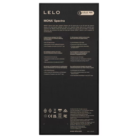 LELO Mona Spectra - intelligenter G-Punkt-Vibrator mit LED-Licht (weiß)