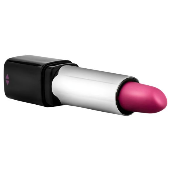 Blush Lipstick Rosé - wasserdichter Vibrator in Lippenstiftform (schwarz-pink)