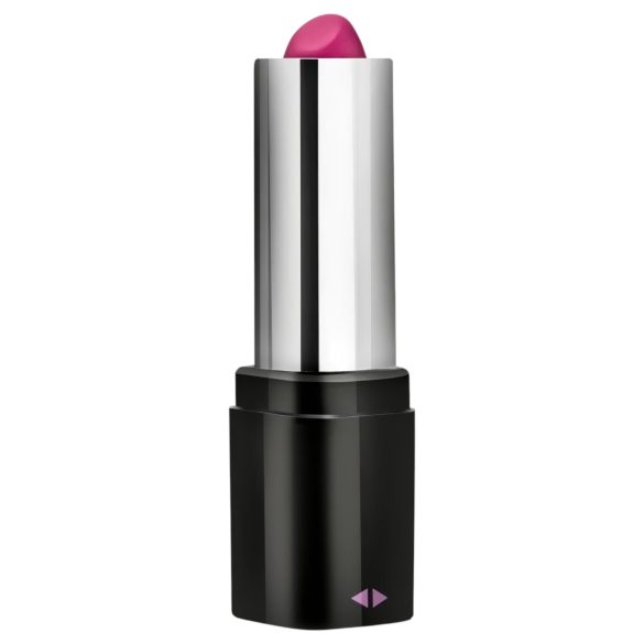 Blush Lipstick Rosé - wasserdichter Vibrator in Lippenstiftform (schwarz-pink)