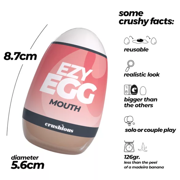Crushious Ezy Egg Mouth - Masturbator-Ei (hautfarben)