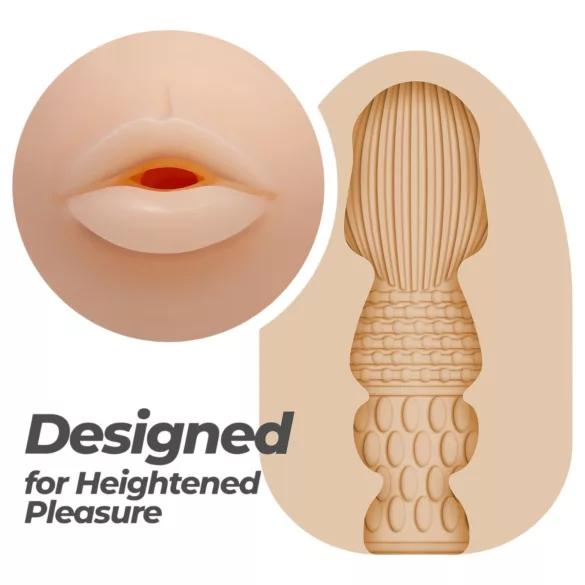 Crushious Ezy Egg Mouth - Masturbator-Ei (hautfarben)