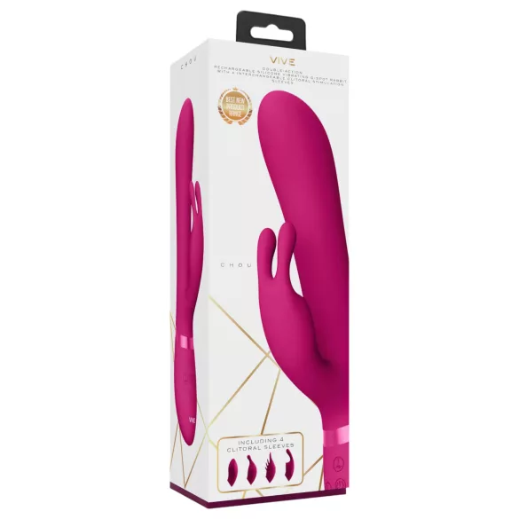 Vive Chou - Akku, wechselbarer Kopf Klitoris-Vibrator (pink)