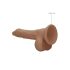 RealRock Dong 7 - naturgetreuer Dildo mit Hoden (17 cm) - dunkles Natur