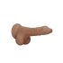 RealRock Dong 7 - naturgetreuer Dildo mit Hoden (17 cm) - dunkles Natur