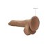 RealRock Dong 8 - naturgetreuer Dildo mit Hoden (20cm) - dunkle Farbe