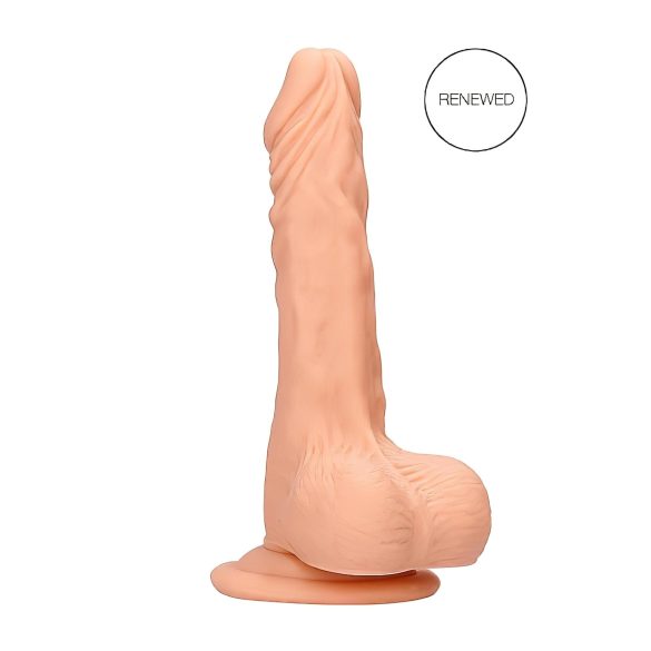 RealRock Dong 10 - Naturgetreuer Dildo mit Hoden (25cm) - Naturfarbe