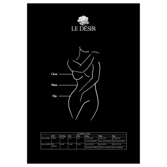Le Désir Plus Size - offene Strumpfhose - schwarz (XXL-4XL)