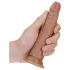 RealRock Slim - realistischer Dildo 15,5cm (dunkel natur)