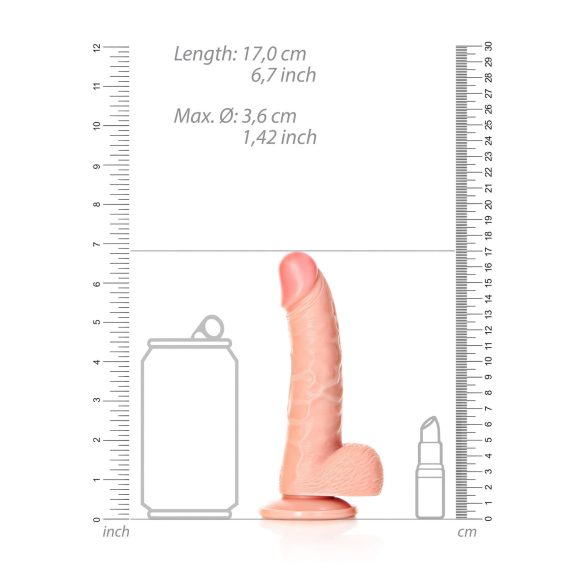 RealRock - Saugnapf-dildo, realistisch - 15,5cm (natur)