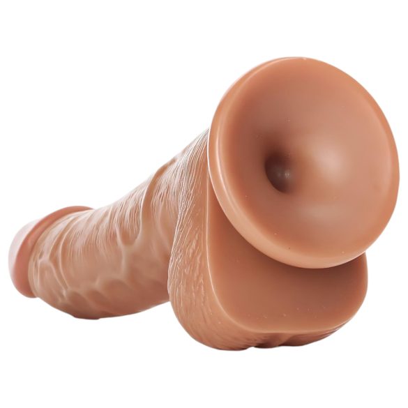 RealRock - Dildo mit Hoden - 15,5cm (dunkel natürlich)