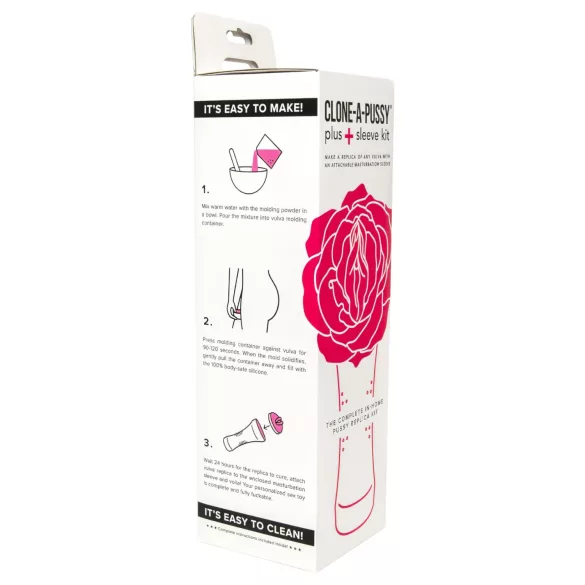 Clone-a-Pussy - Vulvaabdruck- und Manschettenset (Pink)