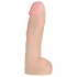 Doc Johnson Vac-U-Lock Hung 12 - naturgetreuer Dildo mit Hoden (hautfarben)
